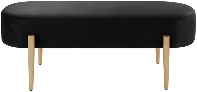 Mazin Furniture Cara Black Accent Bench-0