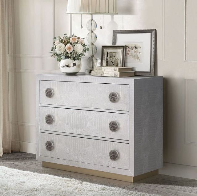 ACME Furniture Anpu Silver Faux Console Cabinet-1