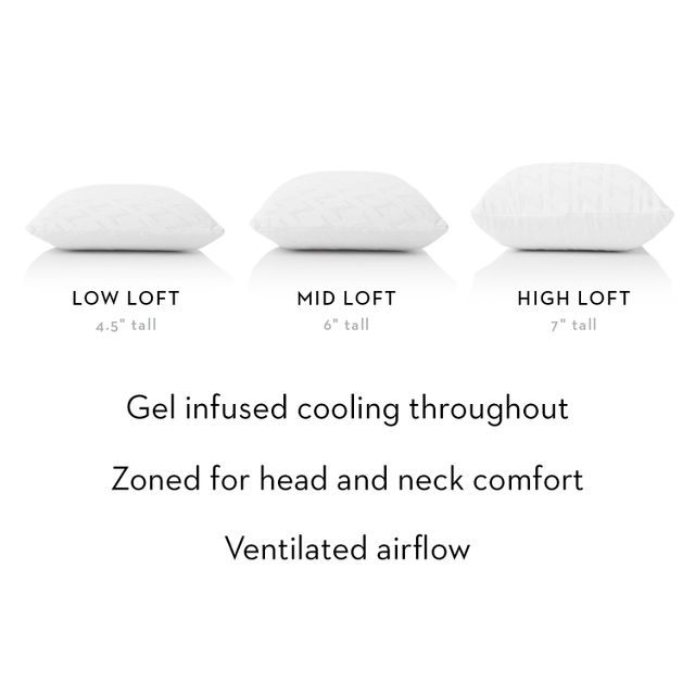 Malouf® Z™ Zoned Gel Dough™ High Loft Queen Pillow-3