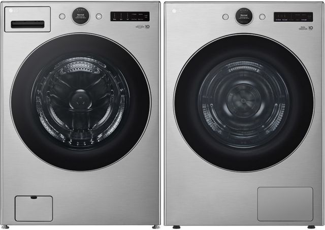 LG Graphite Steel Front Load Washer & Electric Dryer Laundry Pair-0
