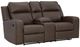 Signature Design by Ashley® Lavenhorne Umber Manual Reclining Loveseat with Console-0