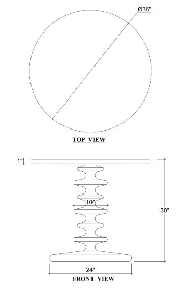 Bramble Customizable Milano Bistro Table-1