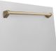 Zline Autograph Edition 24" Satin Stainless Steel Dishwasher Panel with Champagne Bronze Handle-3