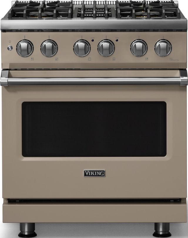 Viking® 5 Series 30" Nantucket Pro Style Dual Fuel (NG) Range with Polished Chrome Trim-0