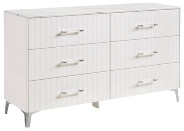 dresser white gloss Christie Glossy Drawers dimensions White Double Dresser for Bedroom,