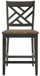 Intercon Harper Brushed Brown/Pecan Lattice Bar Stool-2