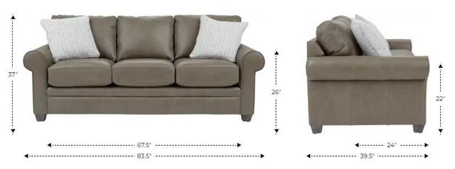 La-Z-Boy® Olson Greystone Leather Sofa-2