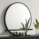 Coaster® Arini Black Round Dresser Mirror with Shelf -3