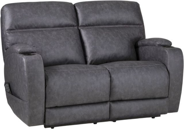HomeStretch Jaguar Graphite Power Reclining Loveseat-0