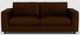EQ3 Cello Narrow Leather Straight Arm Loveseat-1