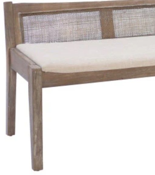 Powell® Beaux Beige/Brown Bench-1
