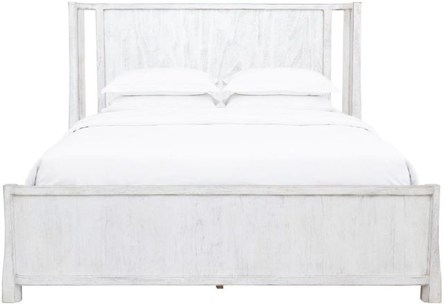 International Furniture Direct White Roots White Eastern King Platform Simple Bed-2