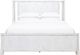 International Furniture Direct White Roots White Eastern King Platform Simple Bed-2
