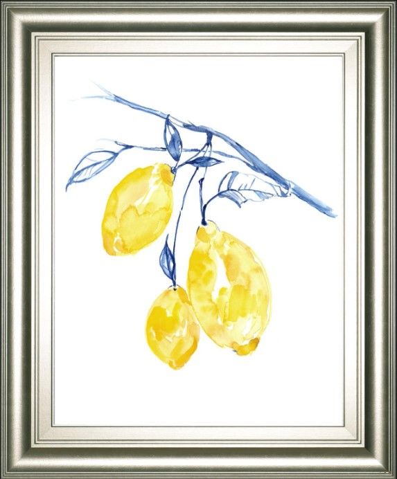 Classy Living Jennifer Goldberger Watercolor Lemons II Wall Art-0