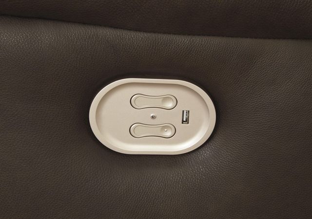 Signature Design by Ashley® Ricmen Walnut Power Reclining Sofa-4