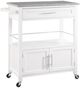 Linon Cameron White Kitchen Cart with Granite Top-0