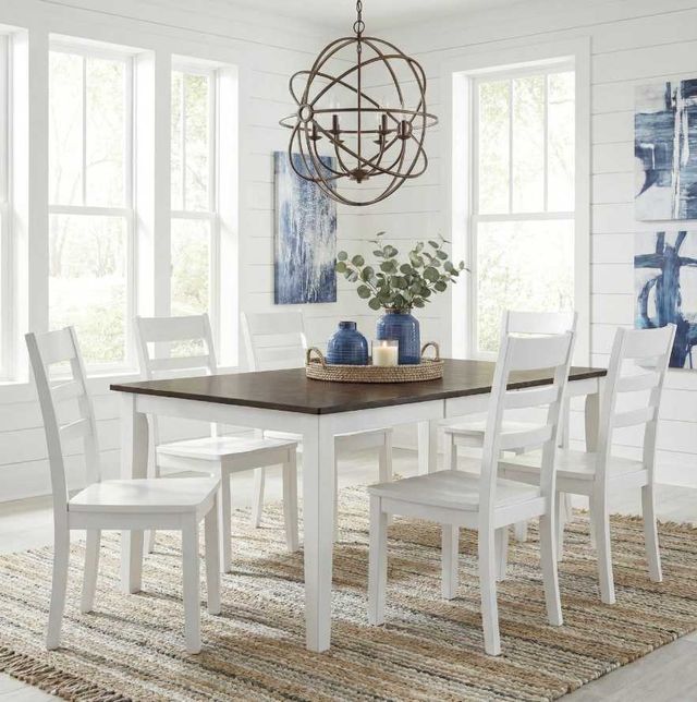 Liberty Furniture Landale 7-Piece Chestnut/White Dining Table Set-1