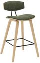 Armen Living Fox 2-Piece Oak/Vintage Green Counter Stool Set-0