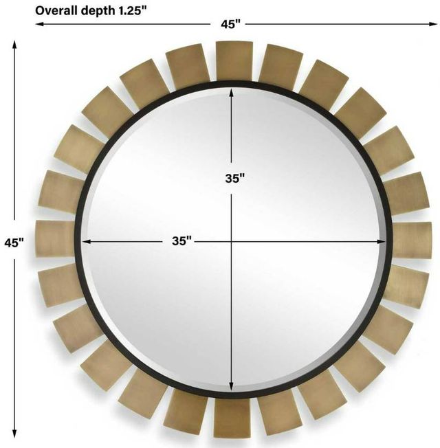 Uttermost® Toluca Brass Round Mirror-2