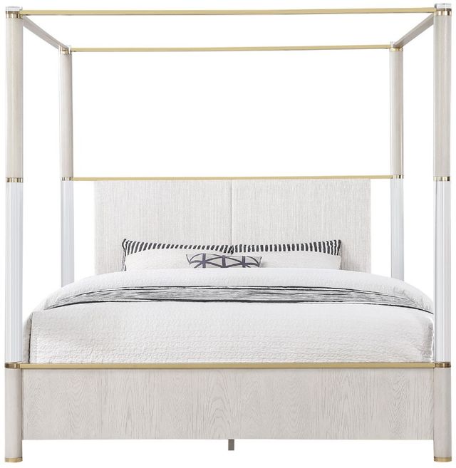 Global Furniture USA Malmo Oak King Canopy Bed-1
