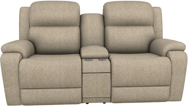 La-Z-Boy® Dorian Oatmeal Power Reclining Loveseat with Console and Headrest-1