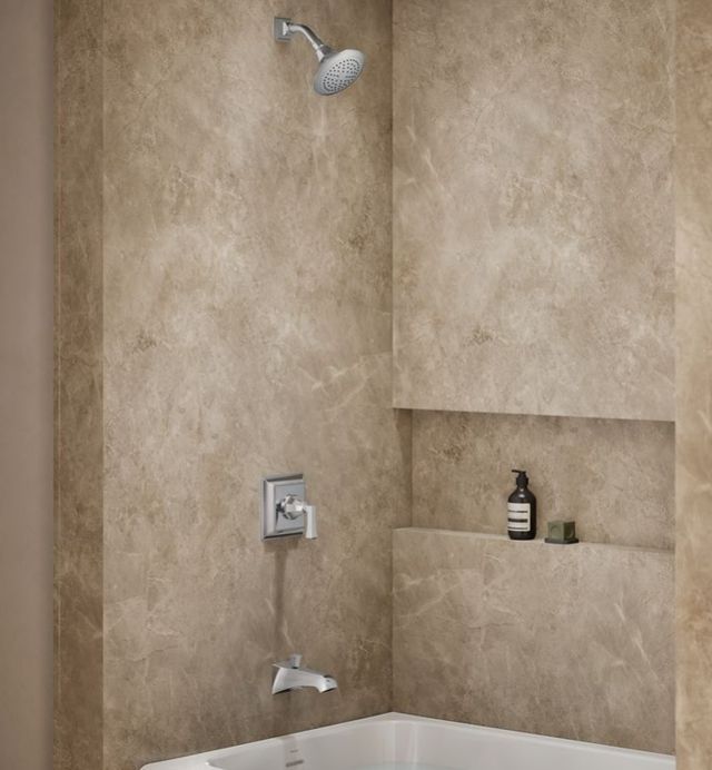 KOHLER® Memoirs® Stately Rite-Temp® Polished Chrome 2.5 GPM Bath and Shower Trim Kit-1