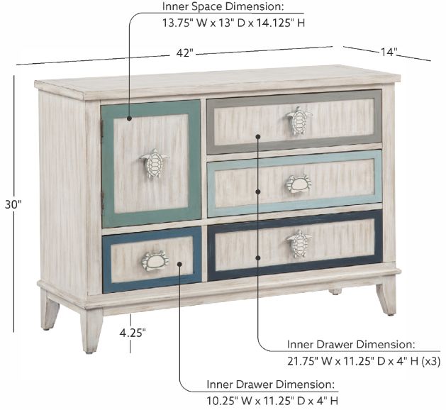 Coast2Coast Home™ Honu White Accent Cabinet-2