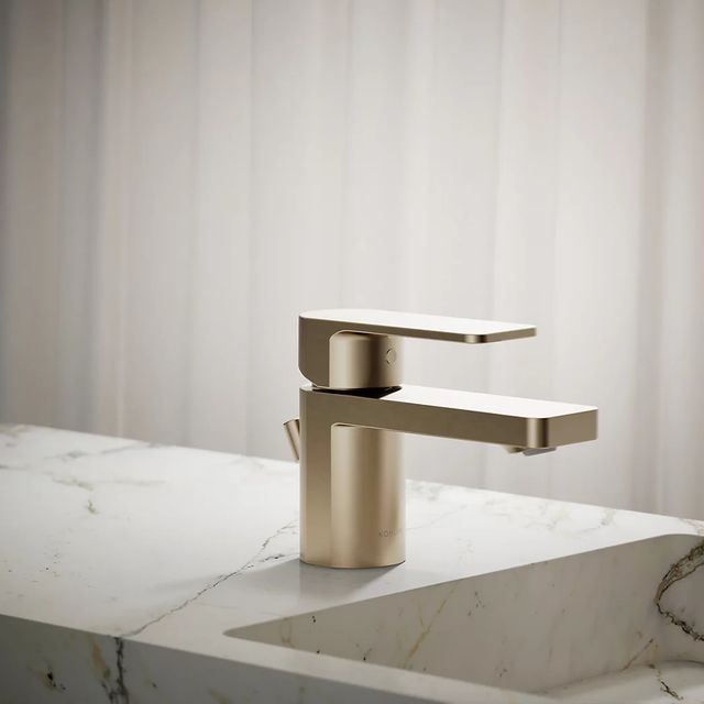 KOHLER® Parallel® Vibrant Brushed Bronze 1.0 GM Low Single-Handle Bathroom Sink Faucet-3