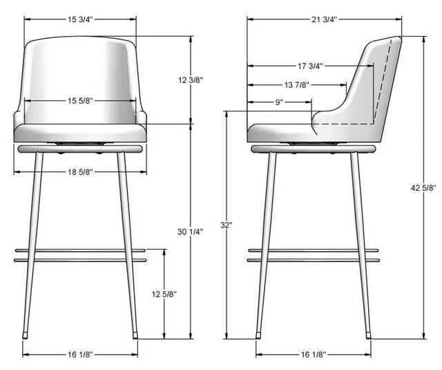Amisco Customizable Glenn Bar Stool-1