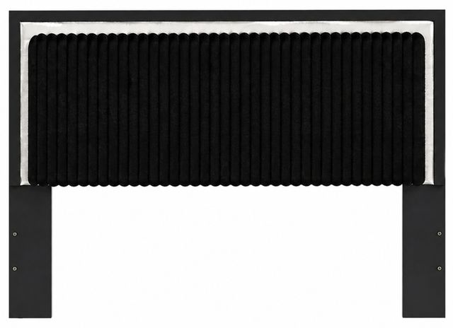 Signature Design by Ashley® Zuraleus Black Upholstered King Panel Headboard-1