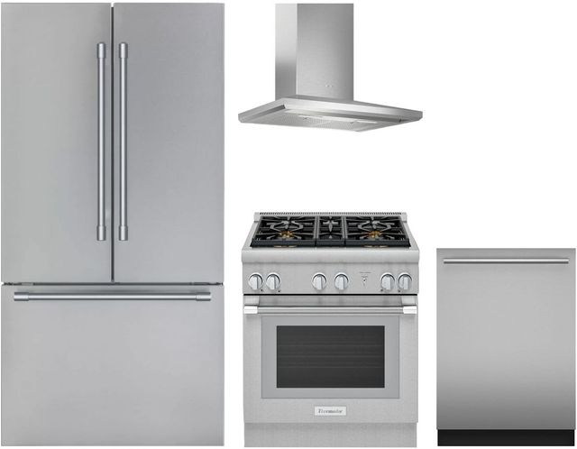 Thermador® 4 Piece Stainless Steel Gas Kitchen Package-0