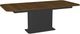Amisco Customizable Lucarelli 108" Rectangular Extendable Table with 1" Walnut Veneer Top, Radius Corners and 1 Leaf-0