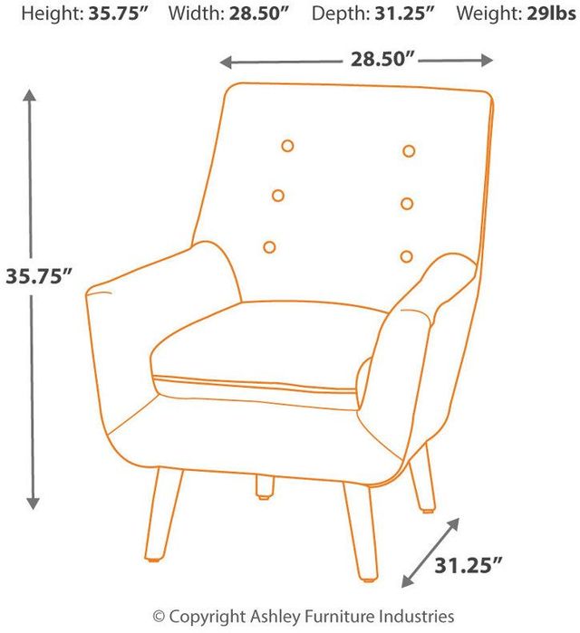 Signature Design by Ashley® Zossen Ivory Accent Chair-2