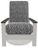 Telescope Casual Leeward Agra Classic/Snow Fabric/Polymer Outdoor Cushion Swivel Hidden Rocker with Boardwalk Rustic Arms-1