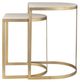 Uttermost® Lindon 2-Piece Travertine Nesting Table Set with Gold Frame-4