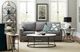 Hammary® Impact White Marble Top Oval Cocktail Table with Bronze/Silver Base-1