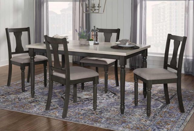 Powell® Willow 5-Piece Dark Gray/Smokey White Dining Set-2