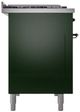 Ilve® Nostalgie II Series 48" Emerald Green Pro Style Dual Fuel Range-1