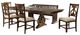 Elements International Stone 6-Piece Charcoal Dining Set-0