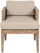Armen Living Vivid Brown/Taupe Eucalyptus/Olefin Outdoor Dining Chair-2