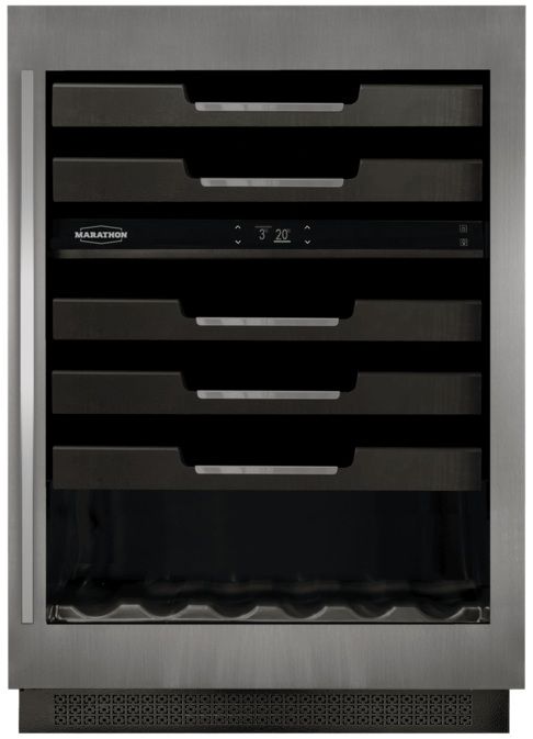 Marathon M4 Series 24” 5.3 Cu. Ft. Stainless Steel Under Counter Wine Cooler-1