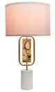 A & B Home White 15" Marble Table Lamp-2