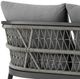 Armen Living Zella Gray/Light Gray Rope/Metal Outdoor Sofa with Cushions-5