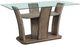 Elements International Dapper Glass Top Rectangle Counter Table with Gray Base-0