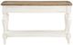 Winners Only® Augusta Rustic Brown 50" Sofa Table with White Base-2