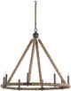 Currey & Company Bowline Natural/Rust Chandelier-1