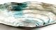 Giftcraft Blue/Gold/White Scalloped Decorative Glass Plate-1