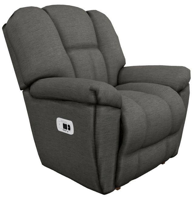 La-Z-Boy® Maverick Slate Power Rocking Recliner with Headrest-0