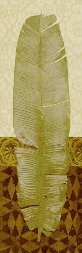Classy Art Tropical Frond I by Alonzo Saunders Mirror Framed Wall Art-1