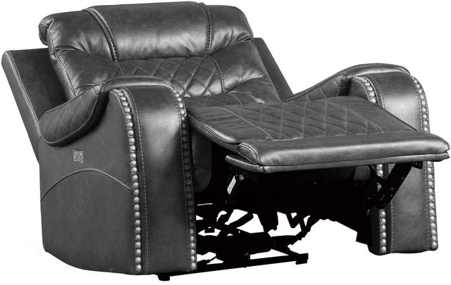 Mazin Furniture Putnam Gray Power Reclining Chair-1